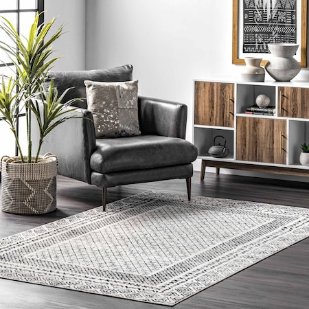 Nuloom Arabella Contemporary Bordered Area Rug 4ft x 6ft ECRK13A-406